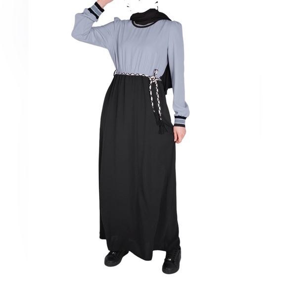 ALVINA Maxi Dress, Full Length, Black and Grey, size L, 38 EU and Middle East - Picture 2 of 9